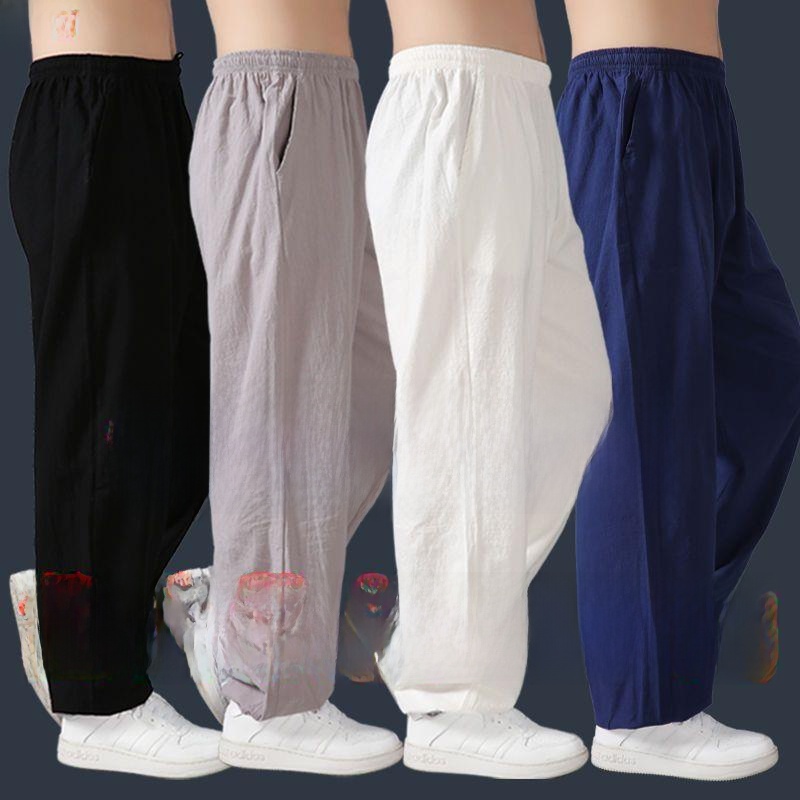 Loose Cotton Linen Tai Chi Pan - Yoga Fitness Training ulasan dan harga